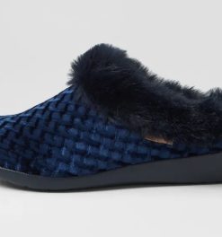 Ziera Fifi Navy Emboss Velvet
